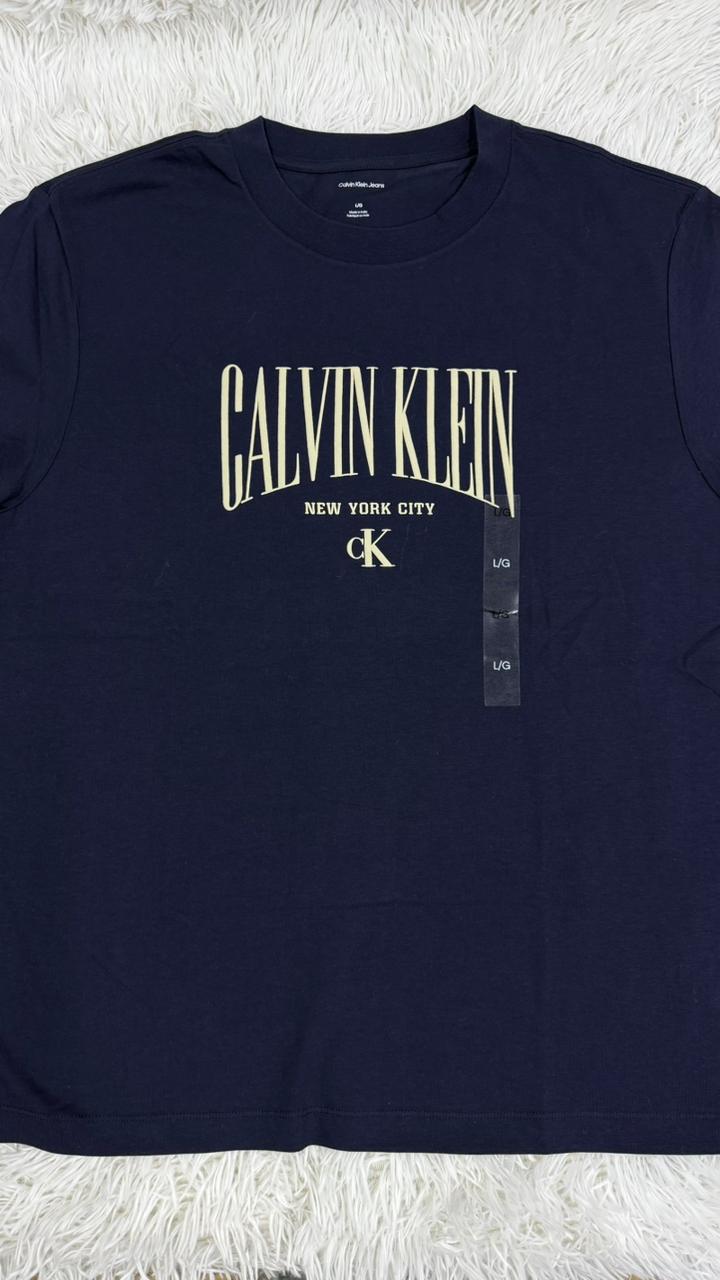 Playera azul L Calvin klein