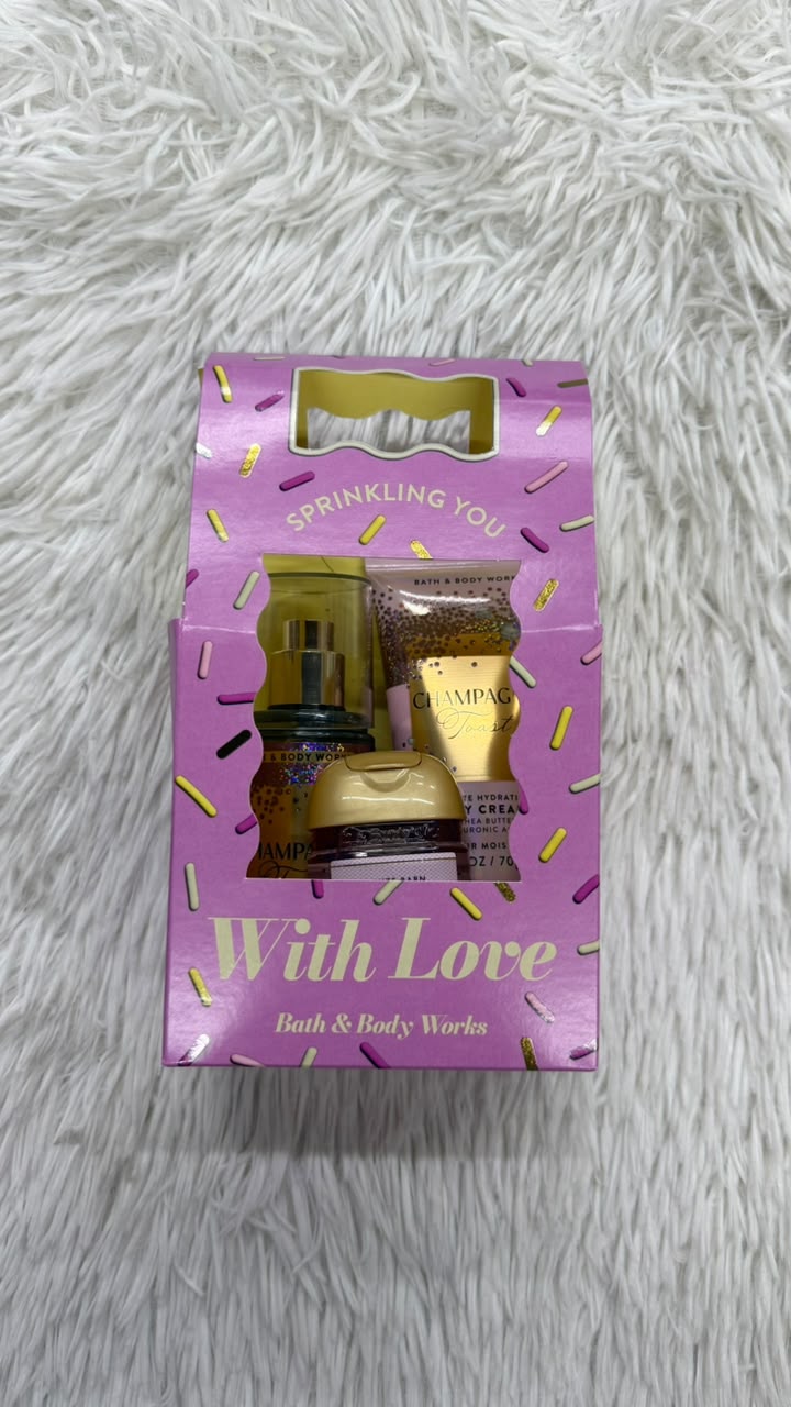 Paquete Champagne toast Bath & Body works