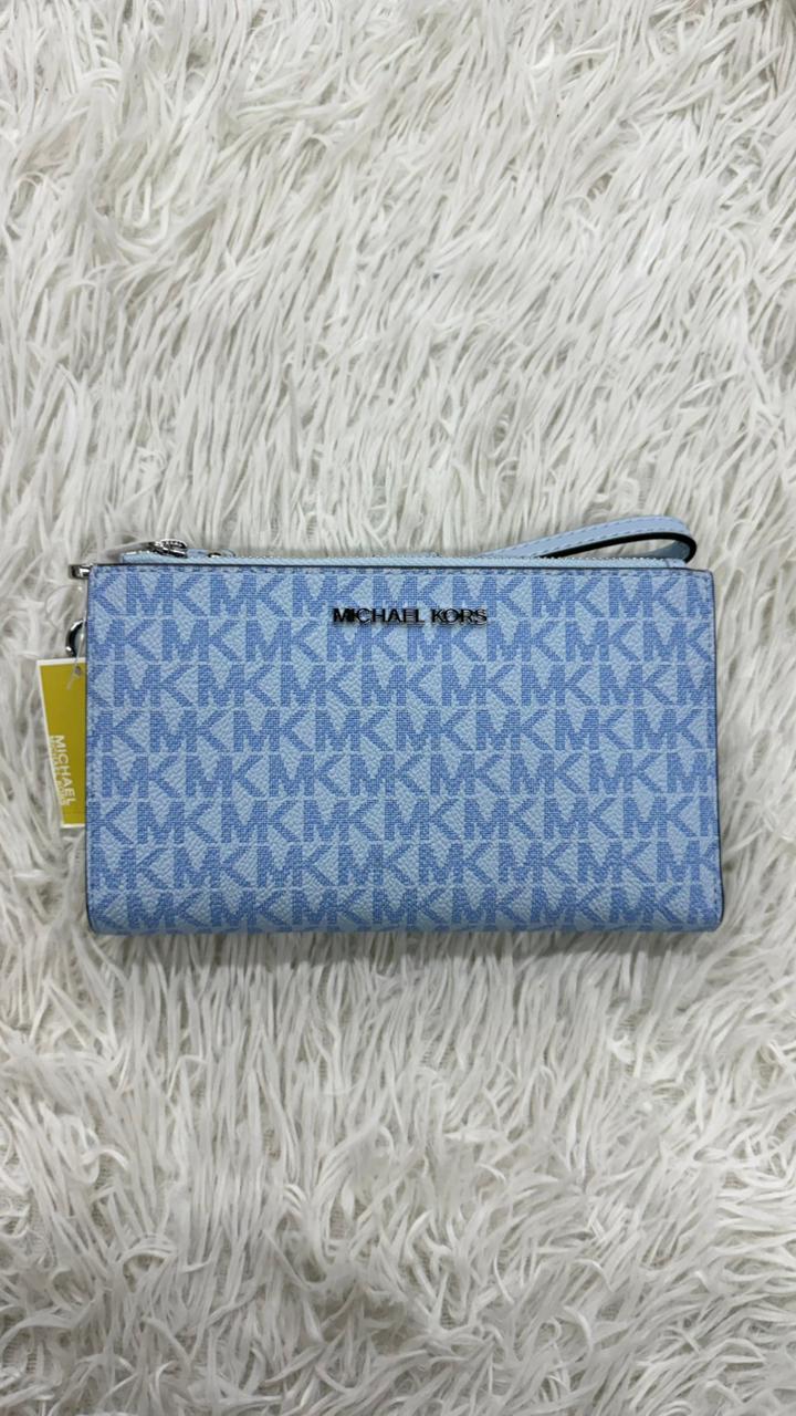 Muñequera doble cierre azul Michael kors