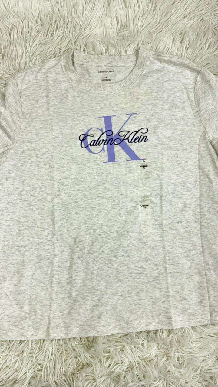 Playera gris L Calvin klein