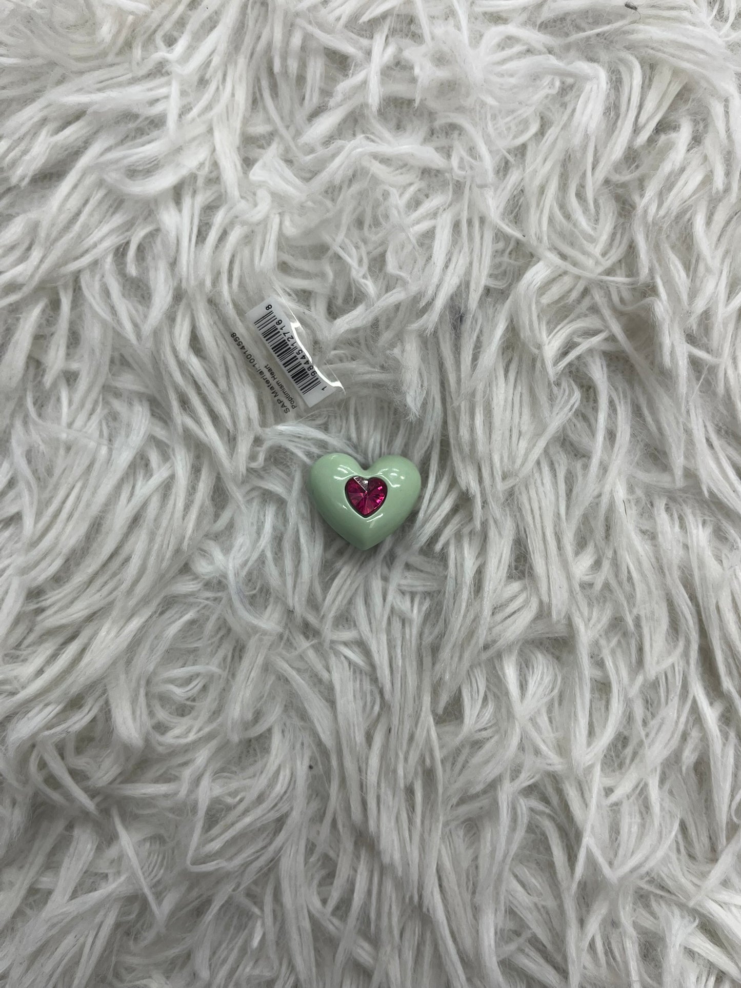 Charm corazón verde metálico Crocs