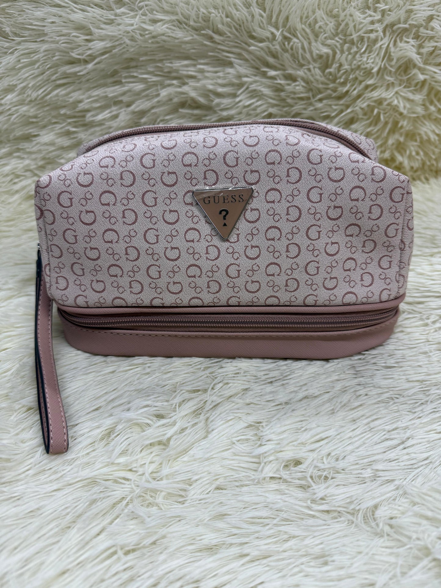 Cosmetiquera blanca doble cierre Guess