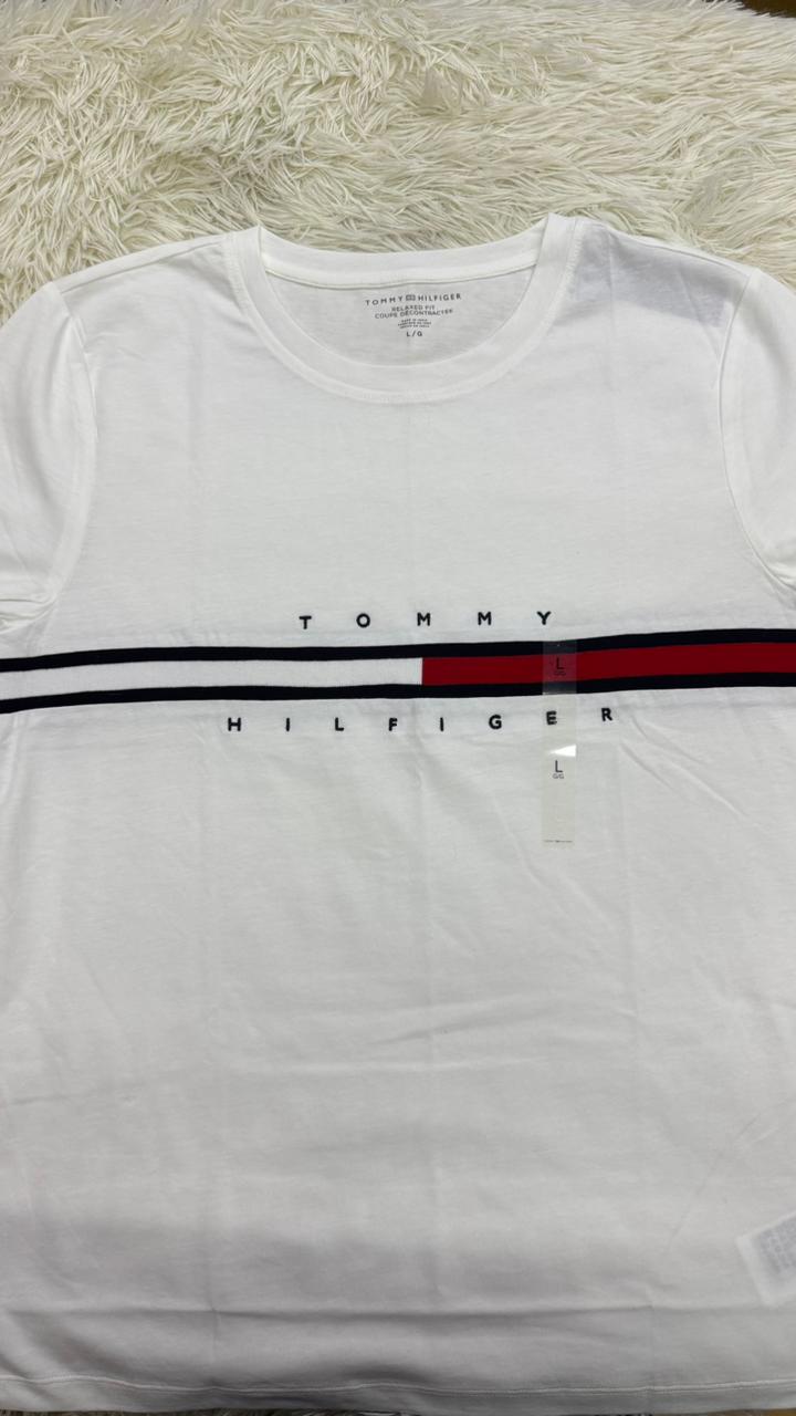 Playera blanca L Tommy hilfiger