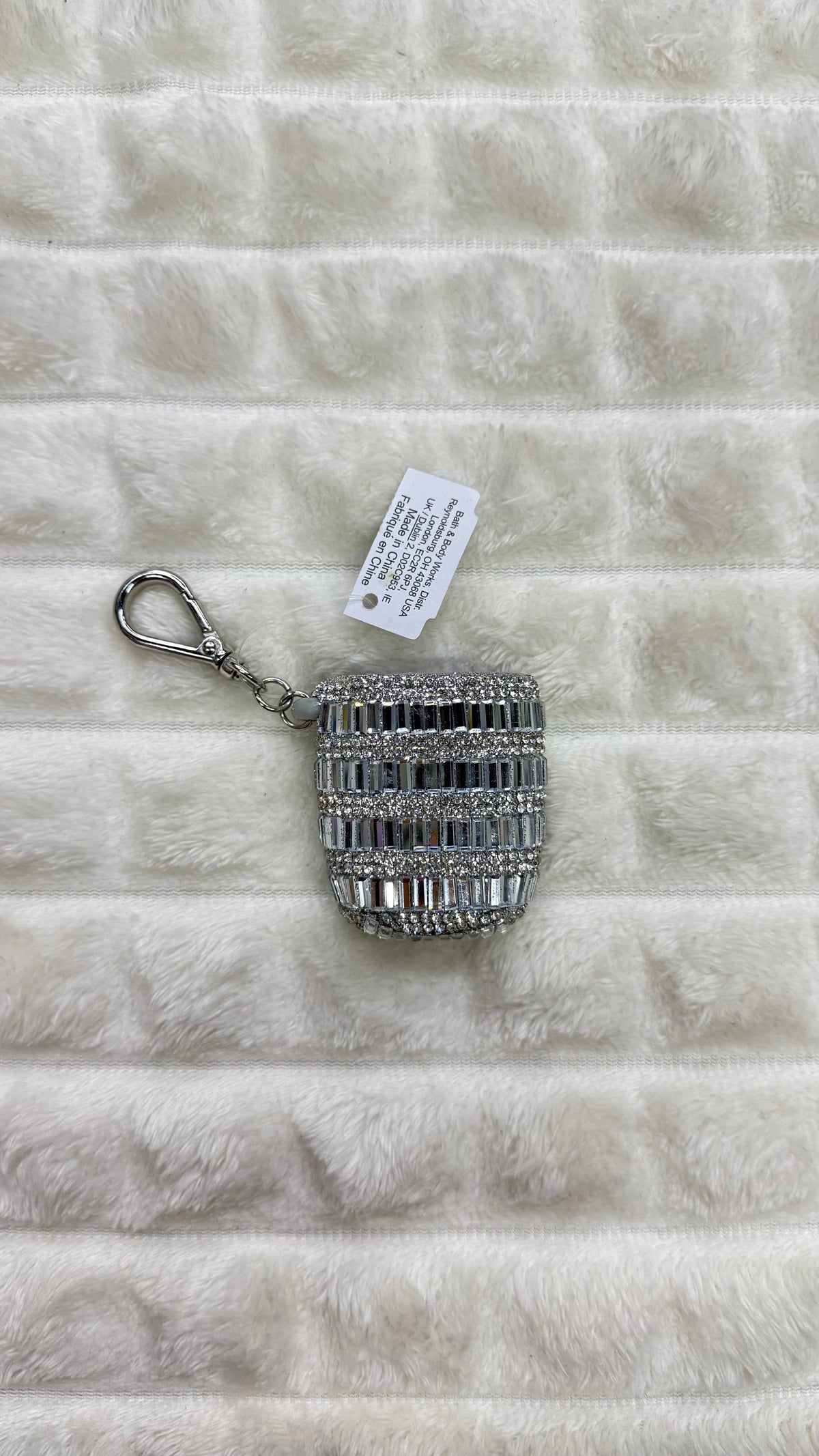 Porta gel plateado con brillos Bath & Body Works