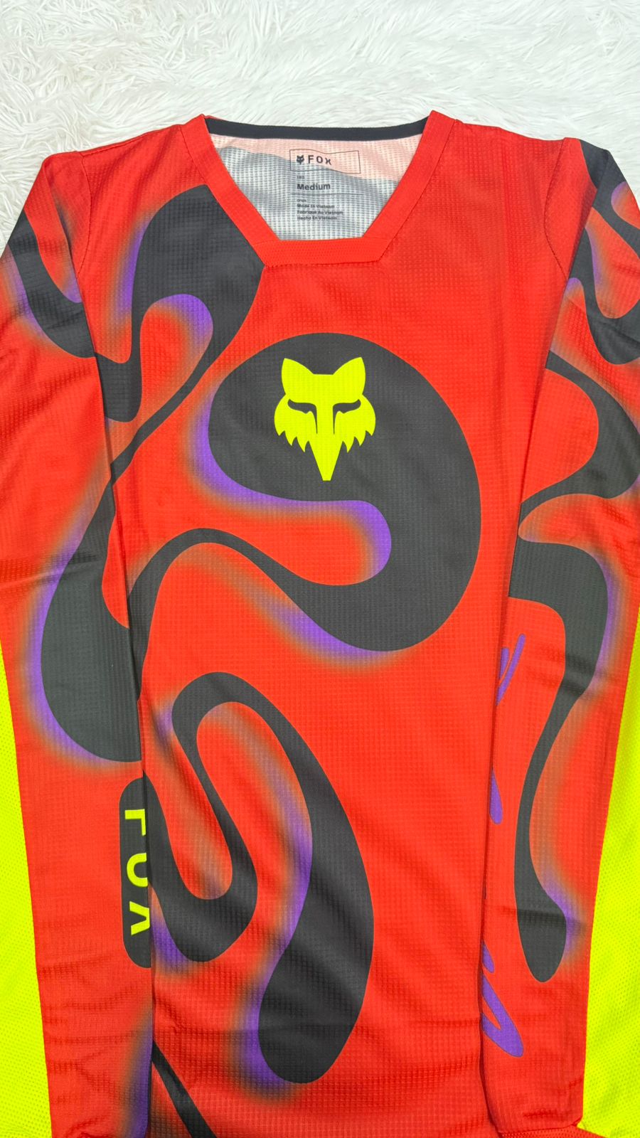 Playera naranja manga larga M Fox