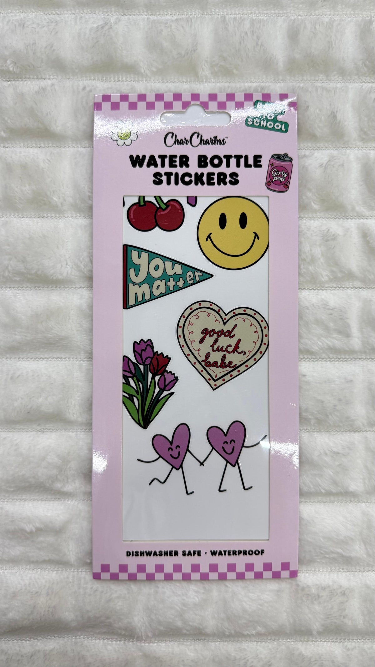 Water bottle stickybitz Char charms