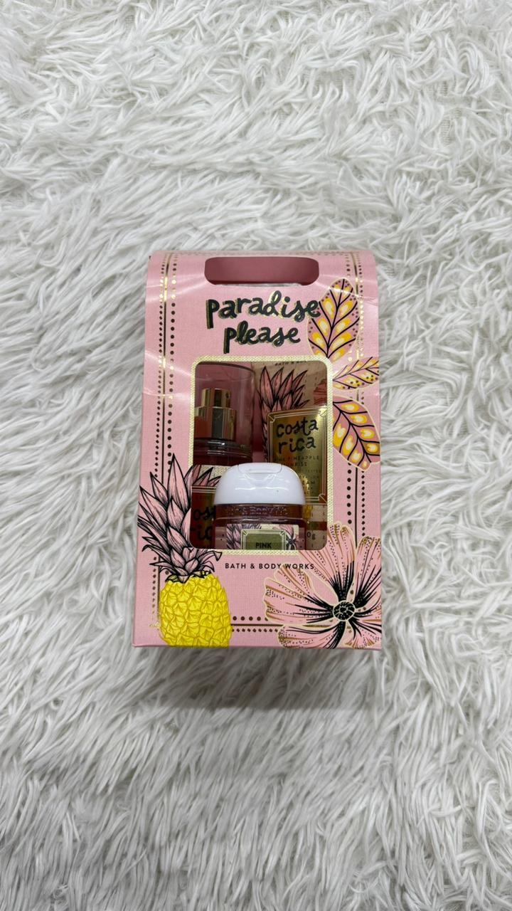 Paquete Paradise please Bath & Body works