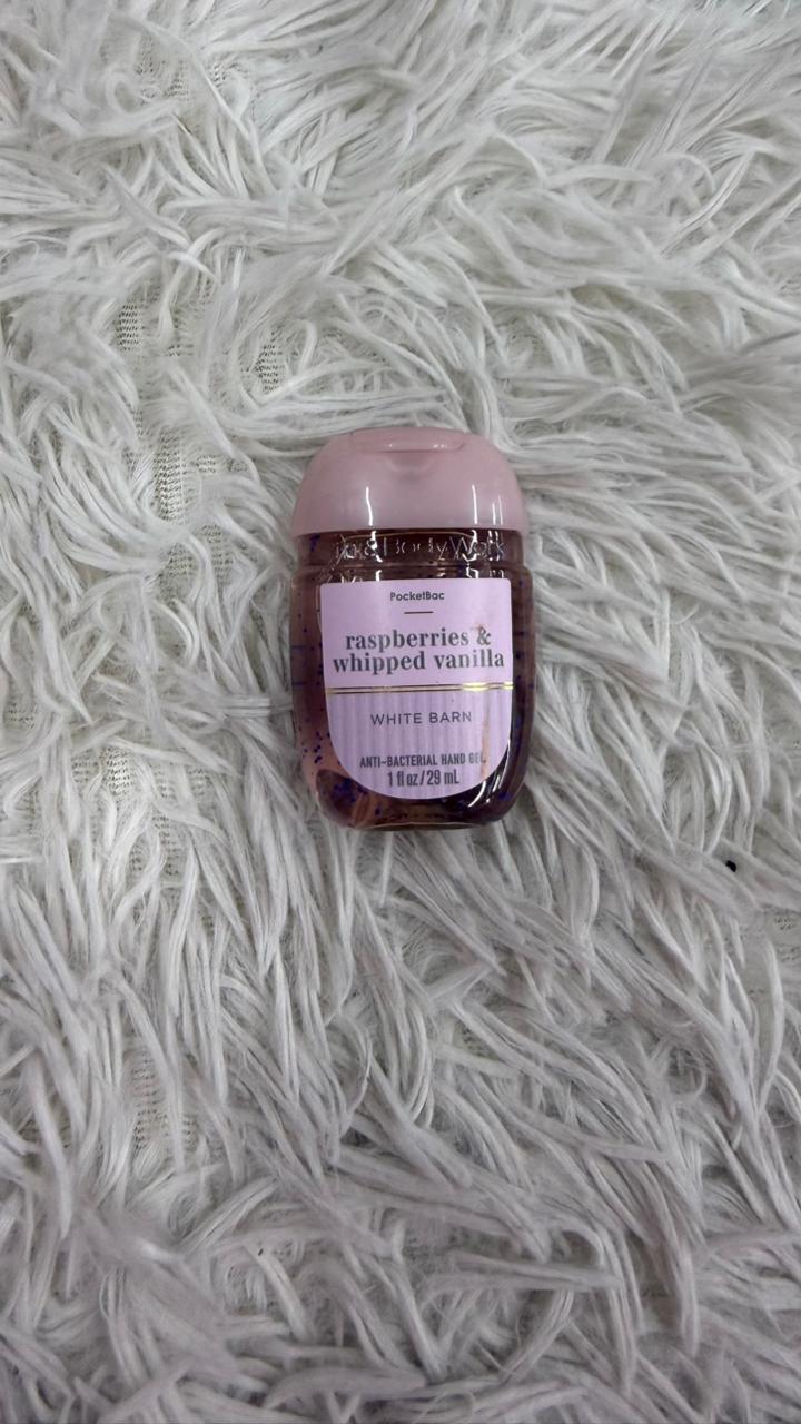 Gel Raspberries & whipped vanilla Bath & Body Works