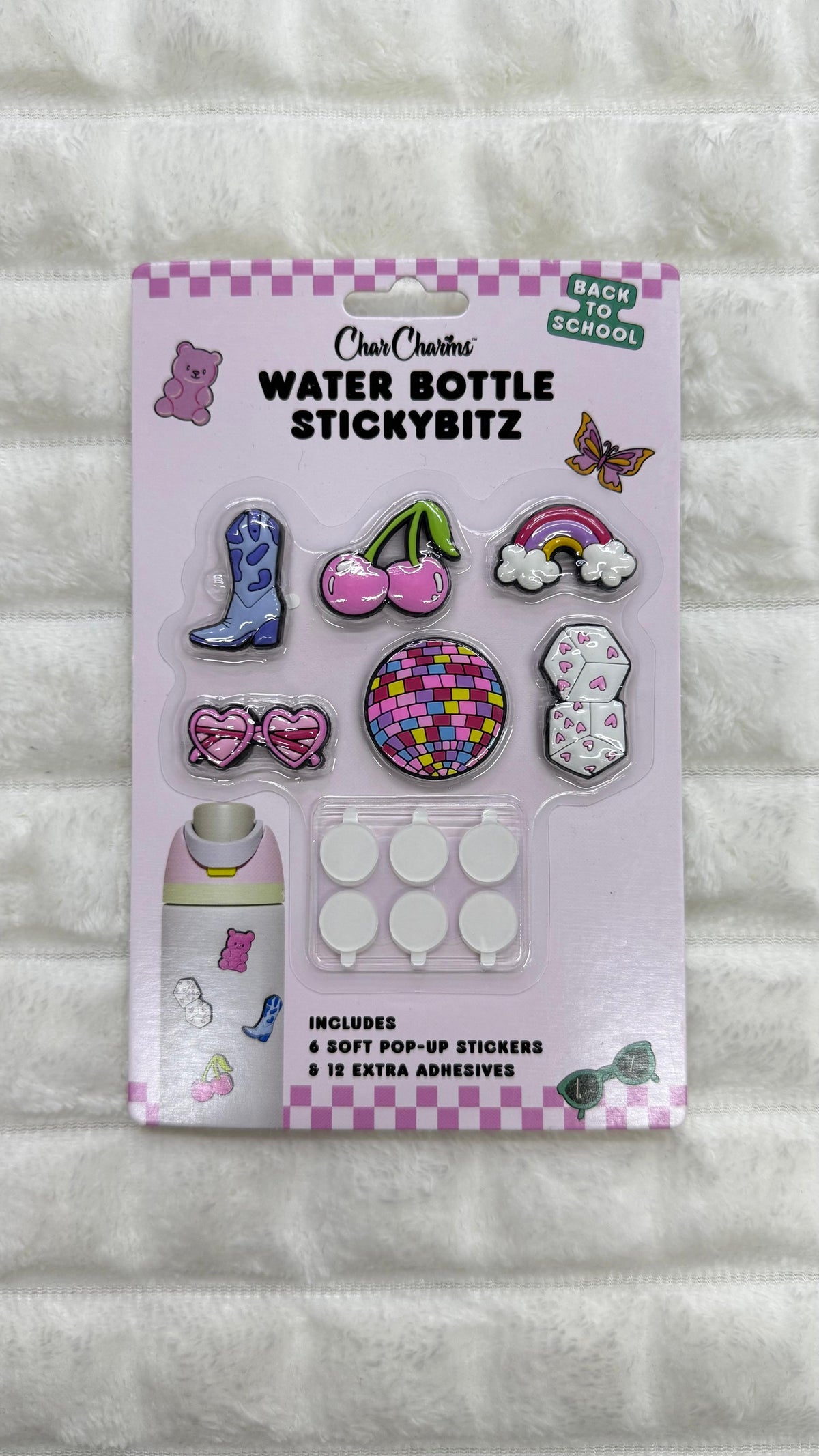 Water bottle stickybitz Char charms