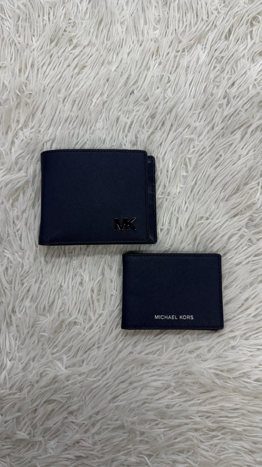 Cartera azul con tarjetero Michael kors