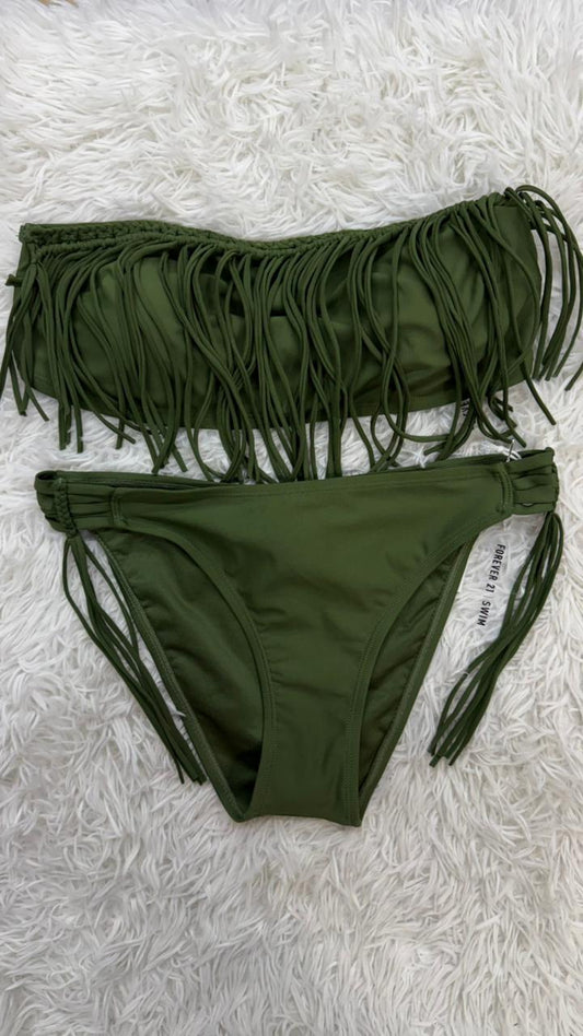 Traje de baño verde M Forever 21