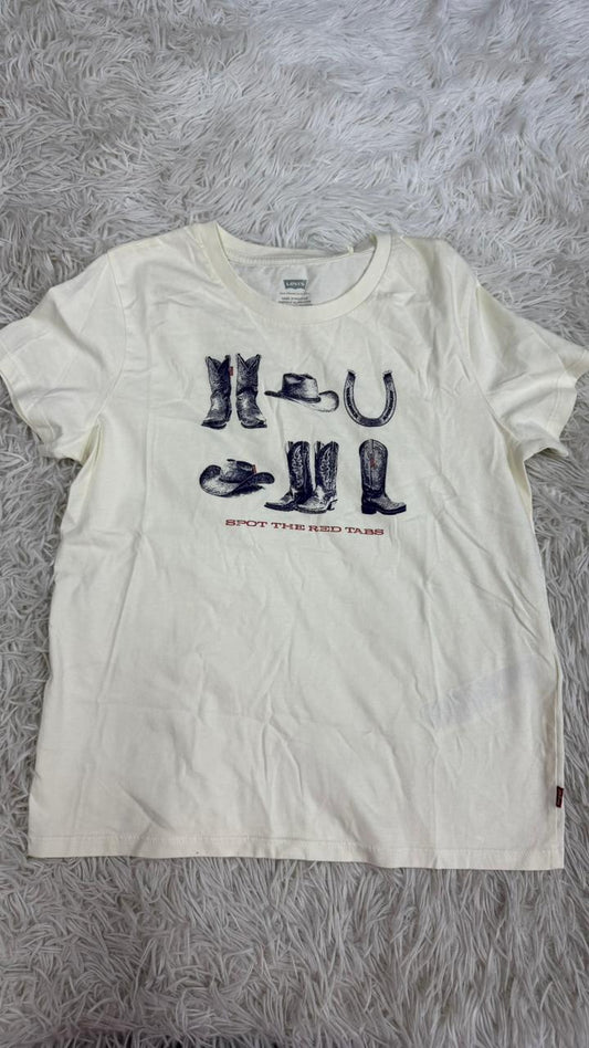 Playera hueso XS Levis