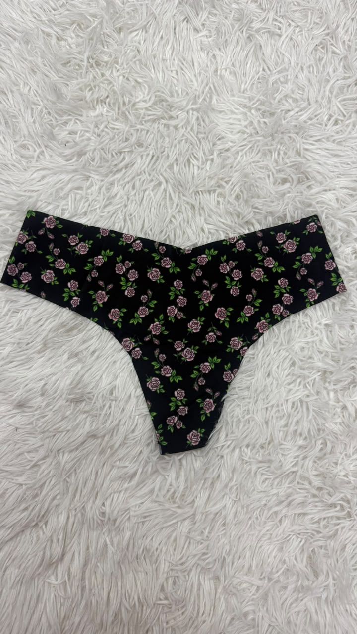 Thong negro M Pink