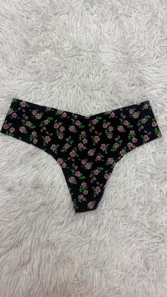 Thong negro M Pink