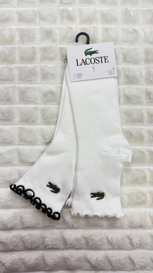Paquete 2 Calcetas blancas M Lacoste