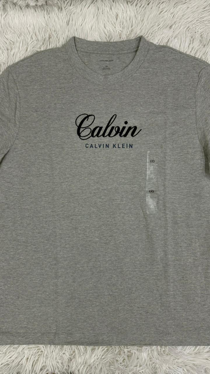 Playera gris L Calvin klein