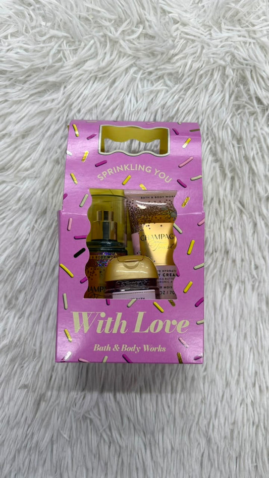 Paquete Champagne toast Bath & Body works