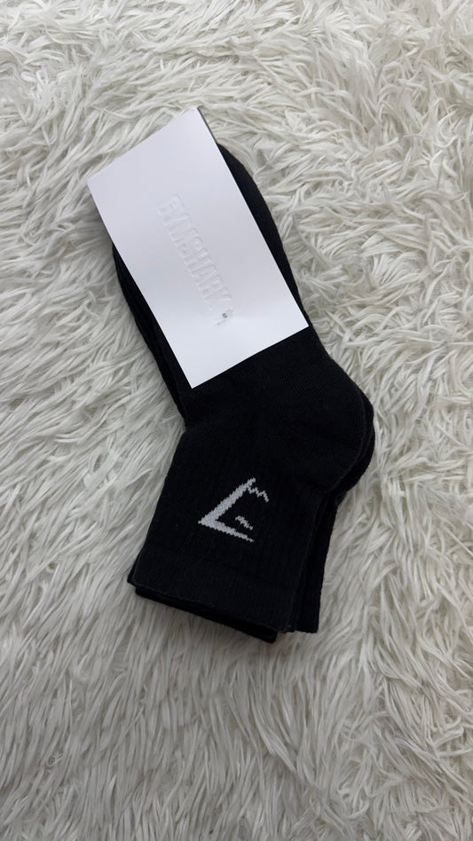 Paquete 3 pares calcetines negros Gymshark