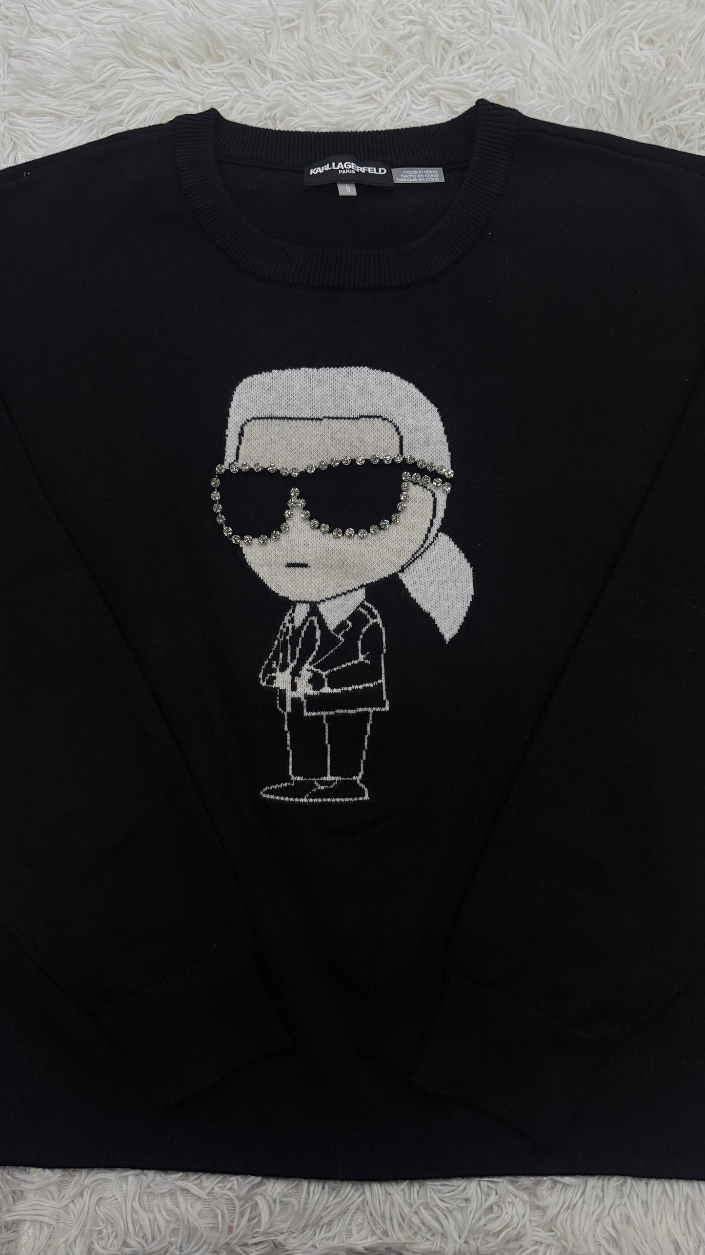 Suéter negro L Karl Lagerfeld