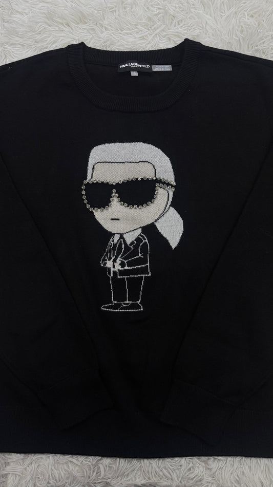 Suéter negro L Karl Lagerfeld