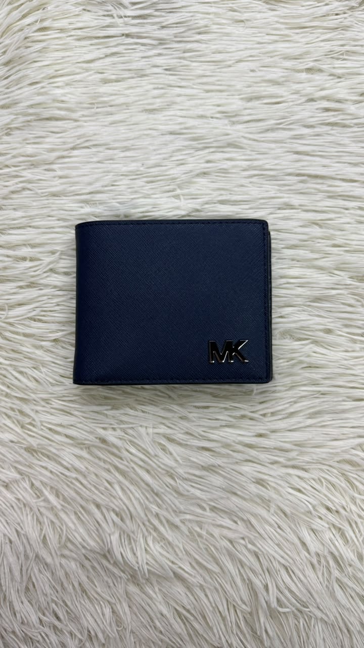 Cartera azul con tarjetero Michael kors