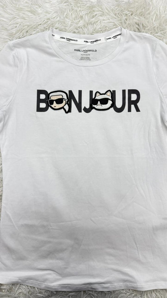 Playera blanca XS Karl Lagerfeld