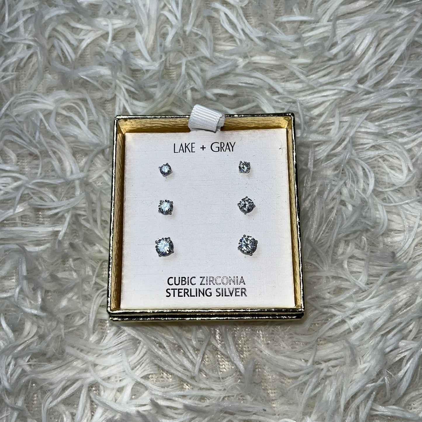 Paquete 6 aretes Lake Gray