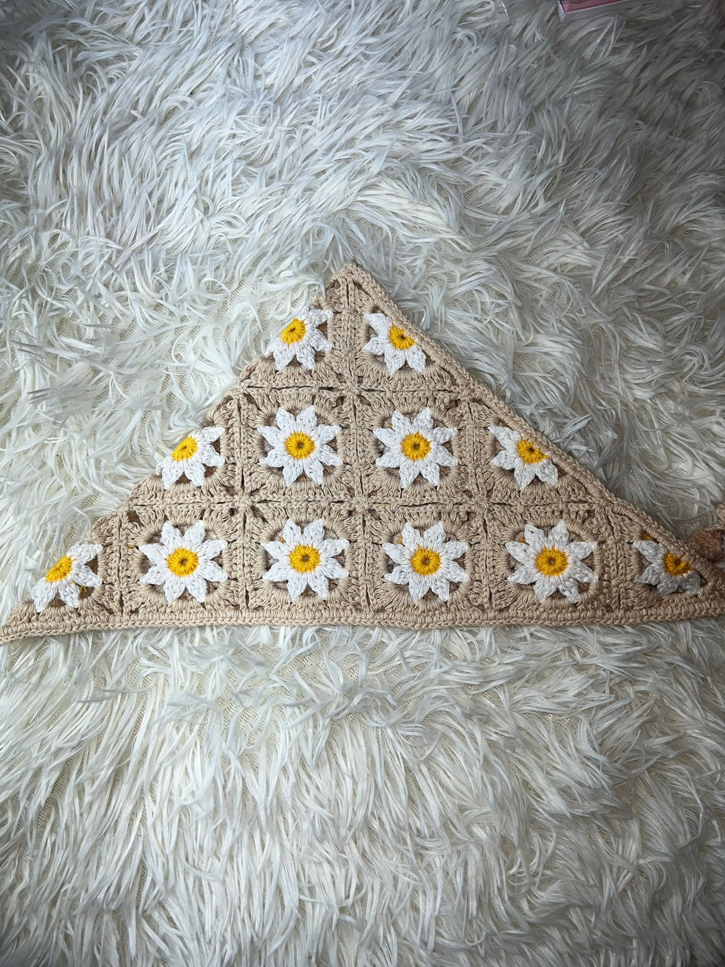 Bandana beige Pink linen