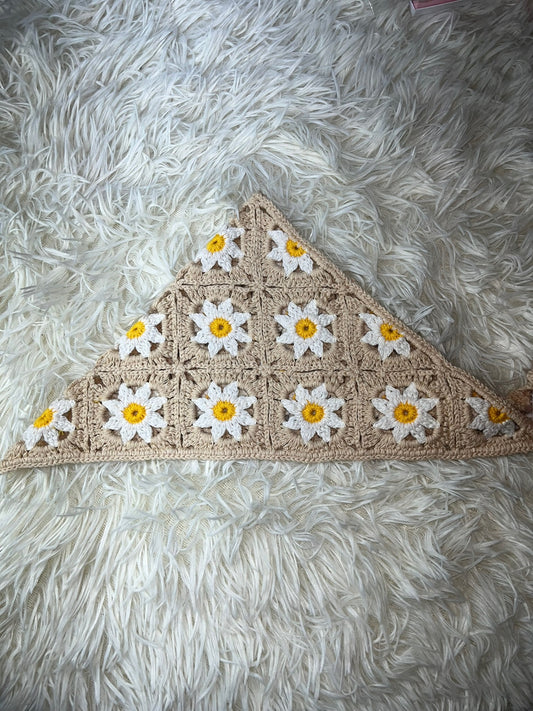 Bandana beige Pink linen