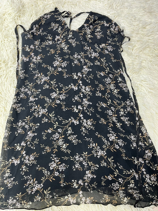 Vestido azul floreado M Forever 21