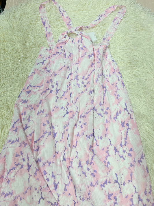 Vestido blanco floreado L Forever 21