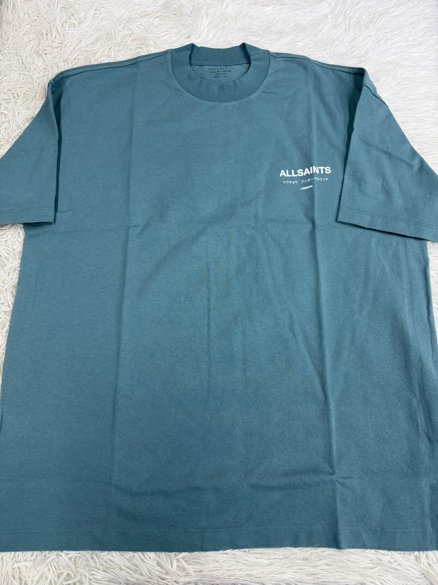 Playera oversize azul S All saints