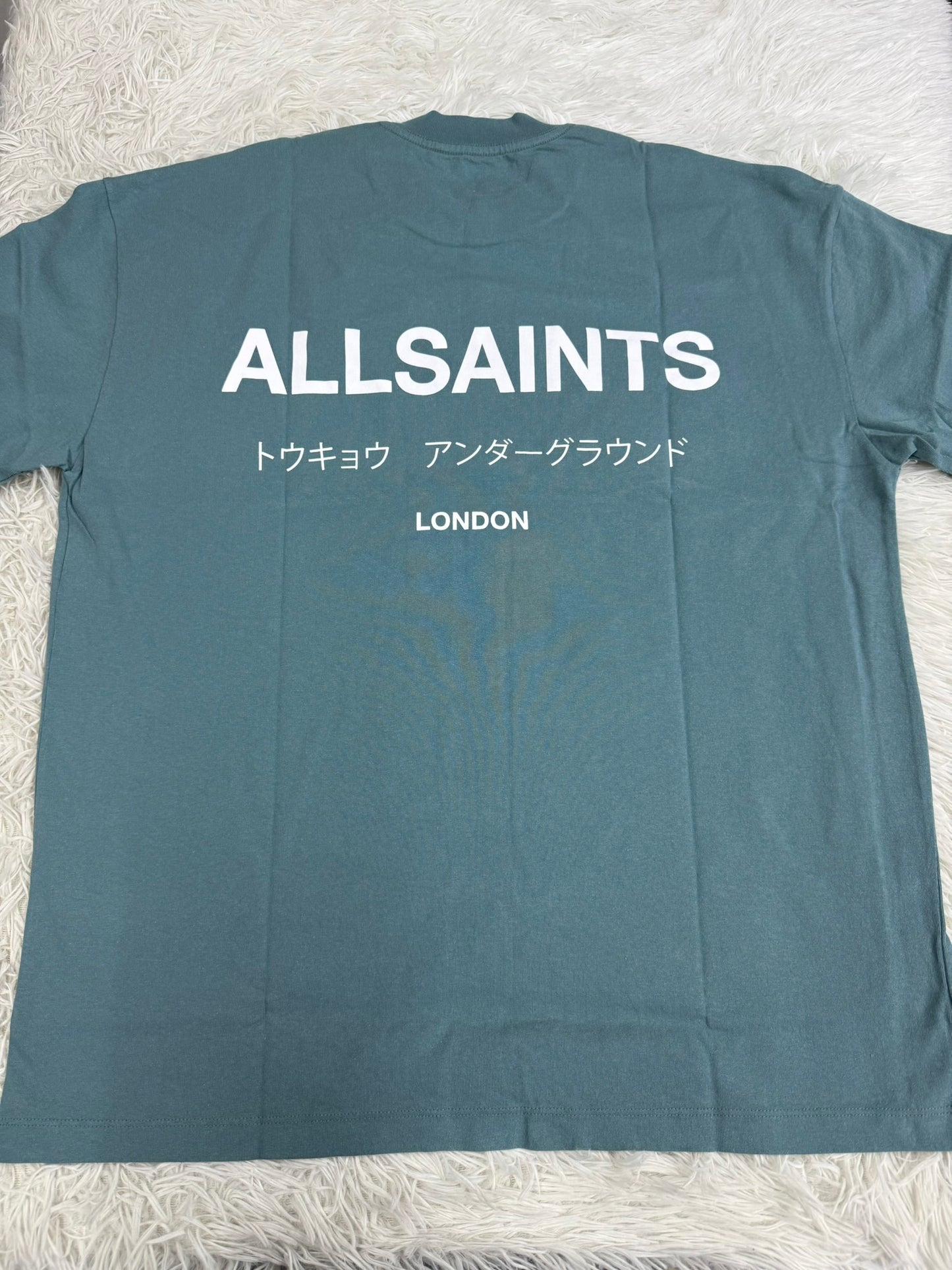 Playera oversize azul S All saints