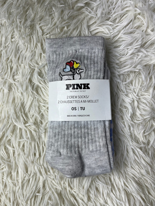 Paquete 2 calcetas gris/blancas Pink