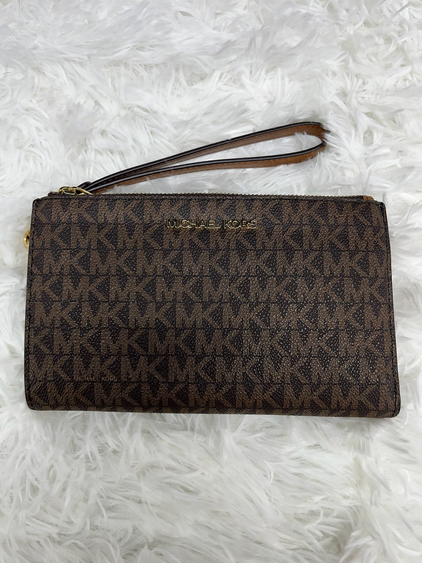 Cartera doble cierre café Michael Kors