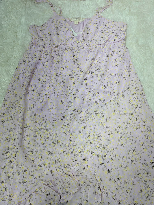 Vestido rosa floreado L Forever 21