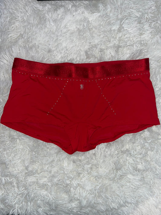 Boyshort rojo con brillitos M Victoria secret