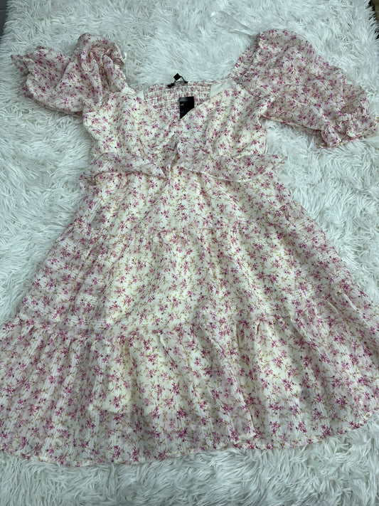 Vestido blanco floreado S Trixxie