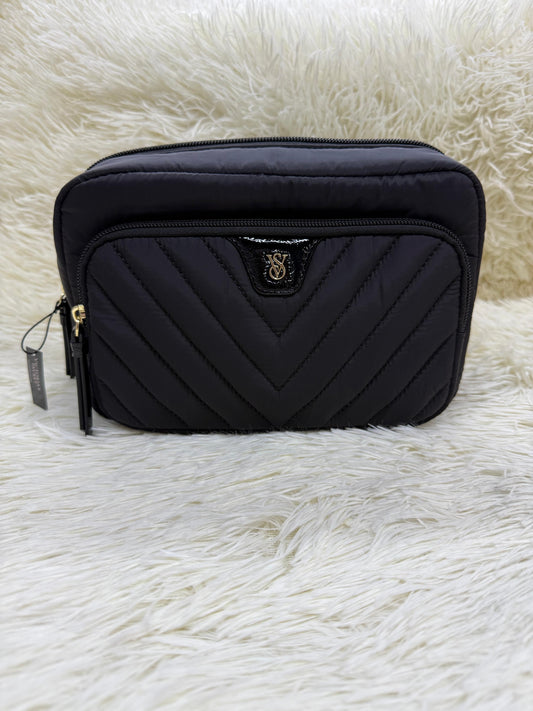 Cosmetiquera negra doble cierre Victoria secret