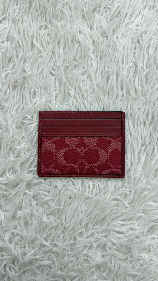 Tarjetero rojo Coach