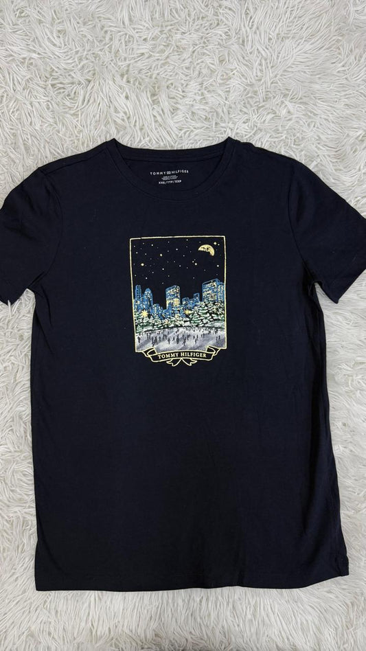 Playera azul XXS Tommy hilfiger