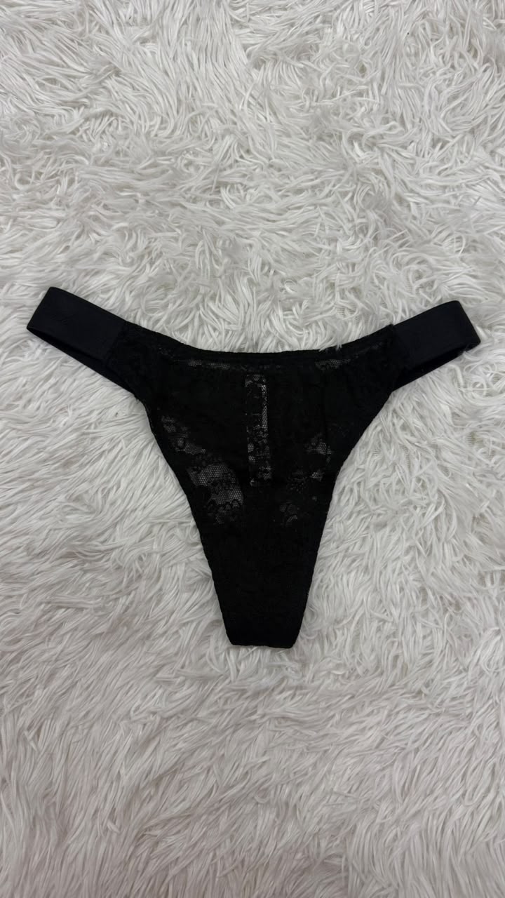 Thong negro S Pink