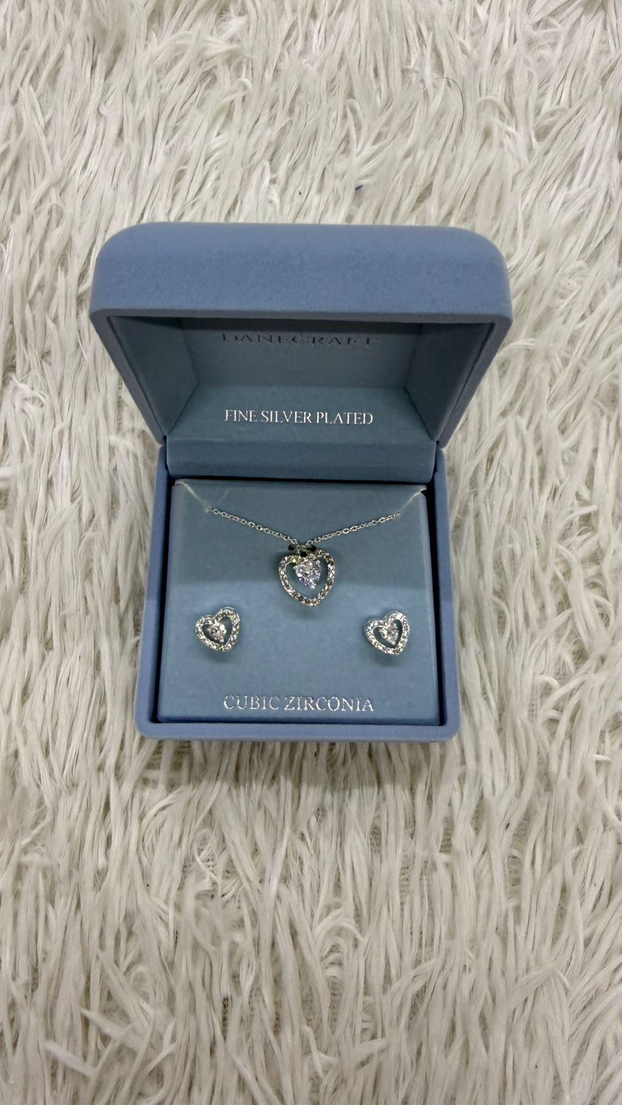 Aretes y collar corazón Danecraft