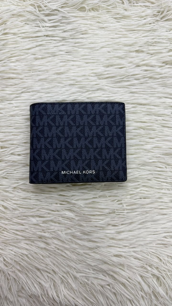 Cartera azul con tarjetero Michael kors